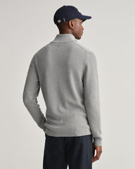 Gant 8030141 D1 Rib Texture Halfzip Grey