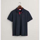 Gant Mens Reg Contrast Golfer In Navy