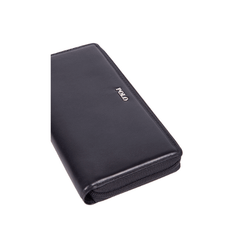 Polo Melbourne Wallet Zip Around Purse In Black
