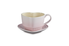 Le Creuset Heart Mug 220Ml W/Saucver Shell Pink