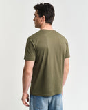 Gant Regular Shield Short Sleeve T-Shirt In Green
