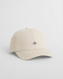 Gant High Shield Cotton Twill Cap In Cream
