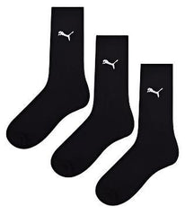 Puma 68398801 Mens 3Pk Cat Logo Tennis Socks Black