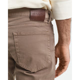 Gant Mens Regular Desert Jeans In Brown