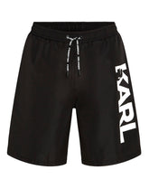Karl Lagerfeld Mens Logo Boardshorts In Black