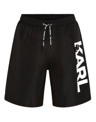 Karl Lagerfeld Mens Logo Boardshorts In Black