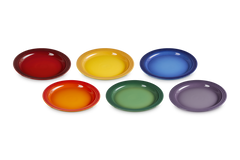 Le Creuset Rainbow Set of 6 27cm Dinner Plates