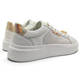 Replay Womens Notting W Perf Shoes In White & Gold