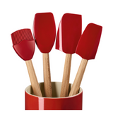 Le Creuset 5 Piece Utensil Set In Cerise
