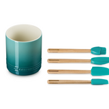 Le Creuset 5 Piece Utensil Set In Rivera Blue