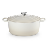 Le Creuset Signature Round Cocotte Pot In Meringue