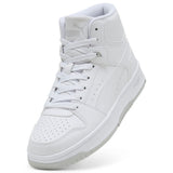 Puma Unisex Kiddies Rebound Slam Mid AC + PS Sneakers In White/Cool Light Gray