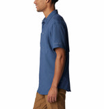 Columbia Mens Silver Ridge Utility Lite Shirt In Blue