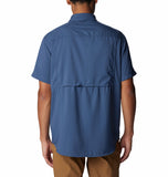 Columbia Mens Silver Ridge Utility Lite Shirt In Blue