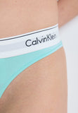 Calvin Klein Womens Thong In Turquoise