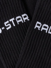 G-Star Mens 2Pack Black Sport Socks Dark
