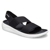 Crocs Womens Literide Stretch Sandals In Black/White