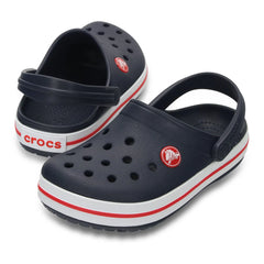 Crocs Kids Crocband Clog Shoes In Navy and Red