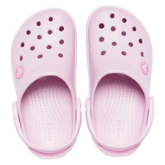 Crocs Kids Crocband Clog Shoes In Pink and White