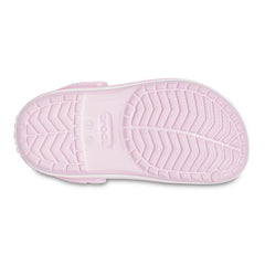 Crocs Kids Crocband Clog Shoes In Pink and White