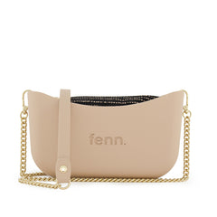 Fenn Gold Chain Handbag In Sand