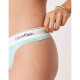 Calvin Klein Womens Thong In Turquoise