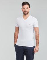Guess Mens Vn Short Sleeves Core T-Shirt In White