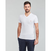 Guess Mens Vn Short Sleeves Core T-Shirt In White