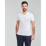 Guess Mens Vn Short Sleeves Core T-Shirt In White