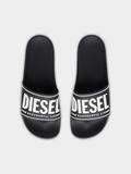 Diesel Mens Black And White Mayemi Cc Sandals