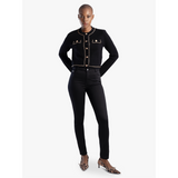 Sissy boy Womens Mid-Waist Skinny Jeans In Black
