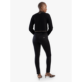Sissy boy Womens Mid-Waist Skinny Jeans In Black