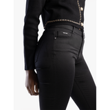 Sissy boy Womens Mid-Waist Skinny Jeans In Black