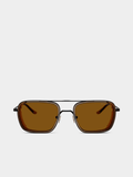 Emporio Armani Mens Square Sunglasses In Matte Black