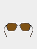 Emporio Armani Mens Square Sunglasses In Matte Black