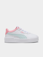 Puma Girls Carina 3.0 Ps Shoes In White & Pink
