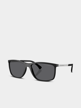 Emporio Armani Mens Rectangular Sunglasses In Matte Black