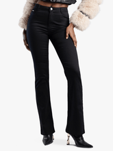 Sissyboy Ladies Boogy Bumbooster Bootleg Jeans In Black