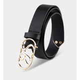 Sissy Boy Belt With SB Logo Hadwear Buckle In Black & Gold