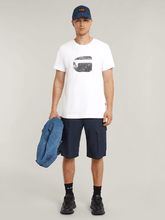 G-Star Raw Mens White Finger Print Burger T-Shirts
