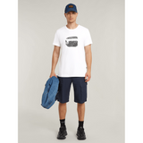 G-Star Raw Mens White Finger Print Burger T-Shirts