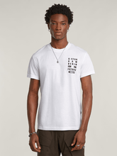 G-Star Raw Mens White Text Chest R T-Shirt