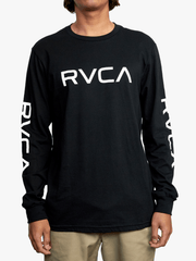 RVCA Mens Big RVCA Long Sleeve T-Shirt In Black