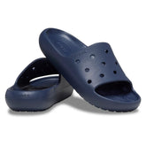 Crocs Unisex Classic V2 Slides Navy