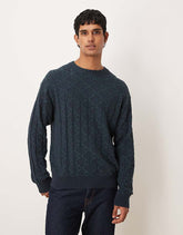 Calvin Klein Mens Easy Cotton Crew Neck Sweater In In Teal