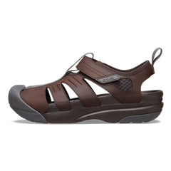 Crocs Mens Yukom Fisherman Sandals In Chocolate