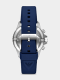 Emporio Armani Mens World Explorer Blue Silicone Watch