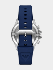 Emporio Armani Mens World Explorer Blue Silicone Watch