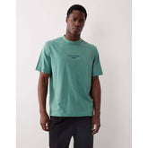 Calvin Klein Mens 206 Acid Wash Graphic T-Shirt In Green