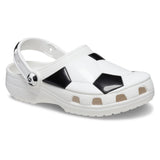 Crocs Kids Classic Soccer Ball Clog Shoes White & Black